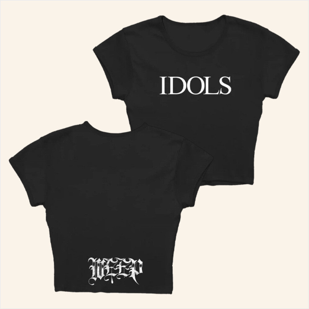 Yungblud Merch Idols Weep Black Baby Tee Birthday Gift Ideas For Wife Gifts For Besties-1