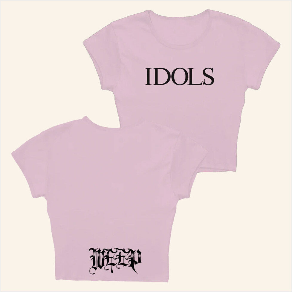 Yungblud Merch Idols Weep Pink Baby Tee Birthday Gift Ideas For Girlfriend Gifts For BFF-1