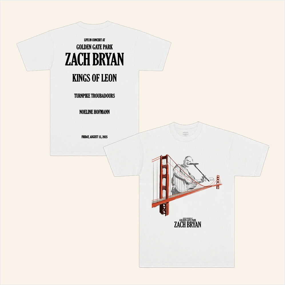 Zach Bryan Merch Golden Gate Park Bridge T-Shirt Gifts For Husband Birthday Gifts For Friends-1
