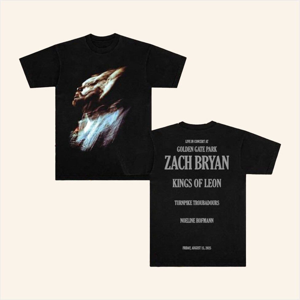 Zach Bryan Merch Golden Gate Park Fade T-Shirt Gifts For Him Birthday Gifts For Best Friend-1