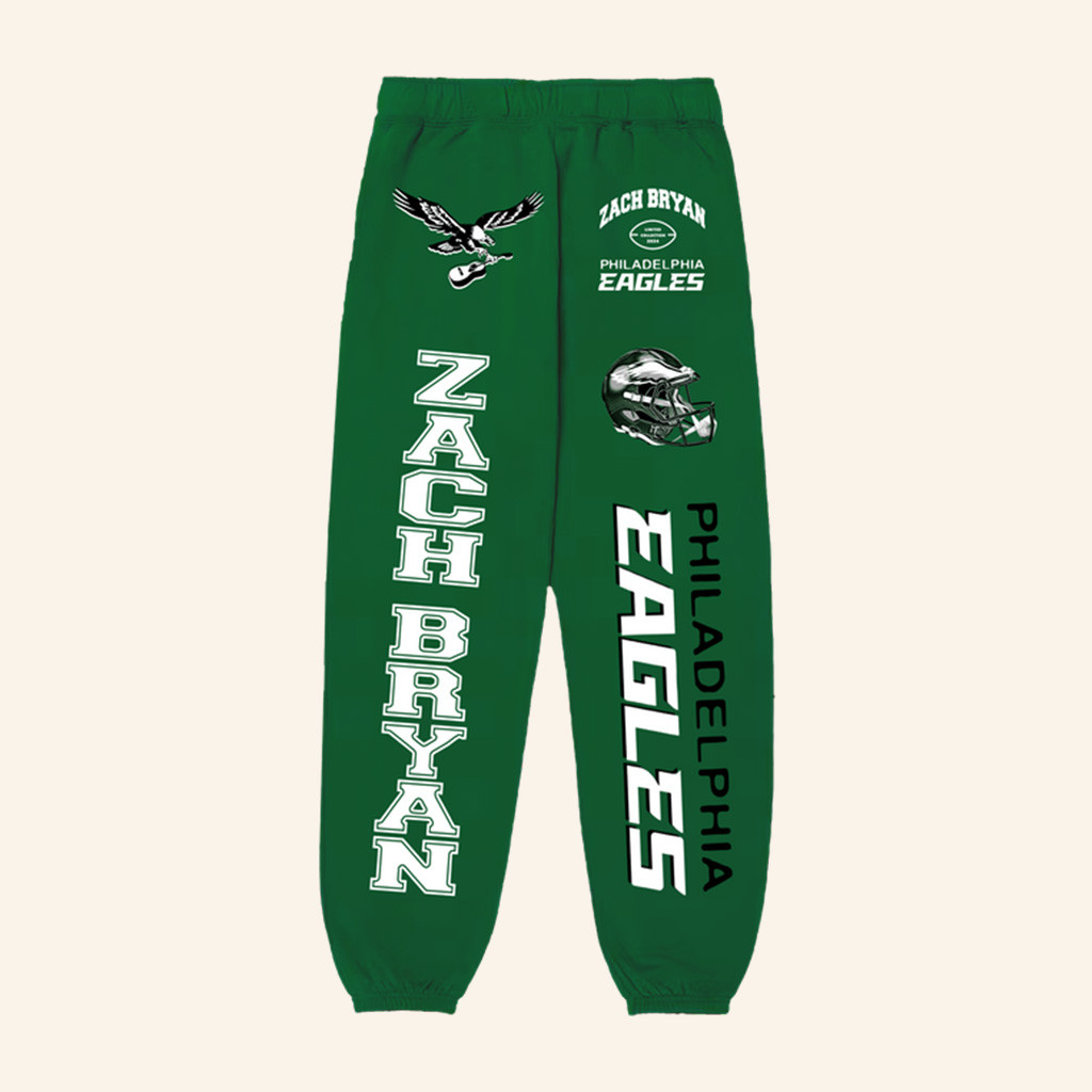 Zach Bryan x Eagles Sweatpants Eagles Merch Presents For Football Lovers-1
